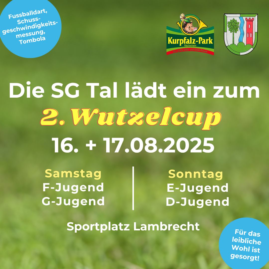 Wutzelcup 2025 16. und 17.08.2025 Bild Wutzelcup 2025. Jugend Fußball Turnier von G bis D Jugend.